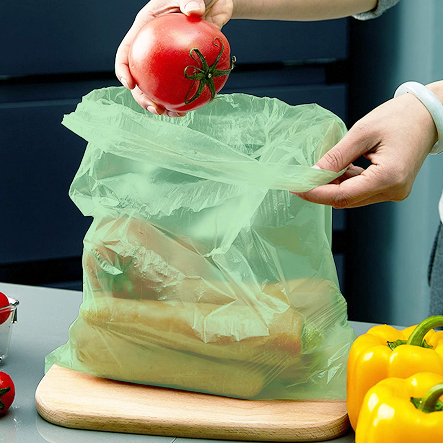 Keep It Fresh Produce Bags Reusable Freshness Green Bags for Fruits & Vegetables,Food Storage Bags Keeps Fruits, Vegetables and Cut Flowers,Fresh Longer