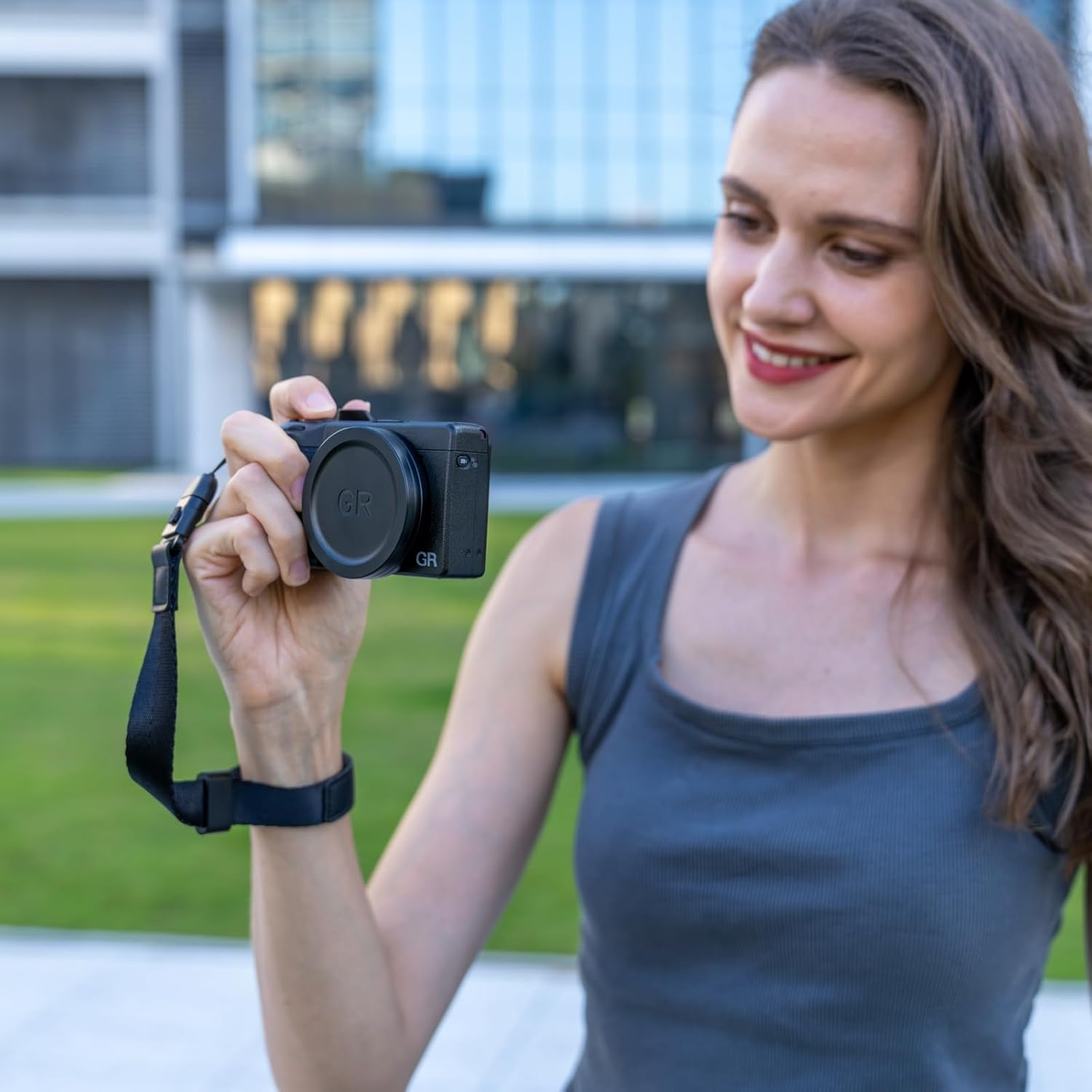 Camera Accessories Kit Includes Camera Lens Cap, Camera Screen Protector, UV Protection Filter, Metal Thumbs up Grip, Compact Camera Wrist Strap and Cleaning Cloths for Ricoh GR IV GRIV GR4 image number 6