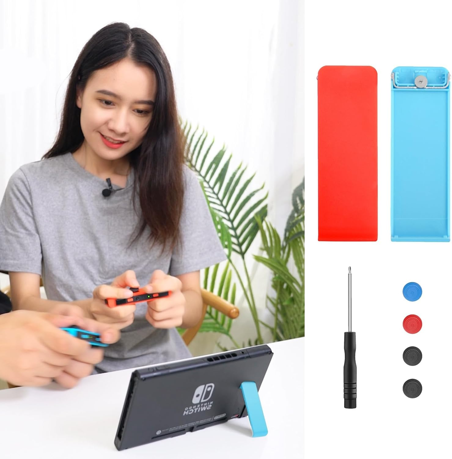 2Pcs Replacement Kickstand for Nintendo Switch Back Stand Replacement Kickstand Backs Shell Holder Bracket Compatible with Switch Console image number 4