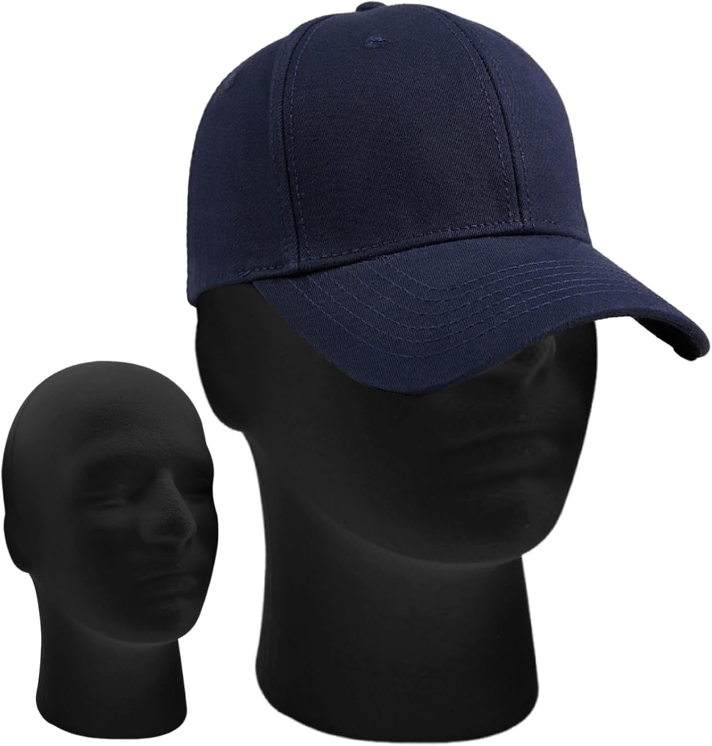 Foam Head,Foam Black Velvet Male Wigs Display Model | Styling Showcase Cosmetology Display Model for Jewelry Glasses Scarves Hair Accessories Eyewear Hairpieces Headphone