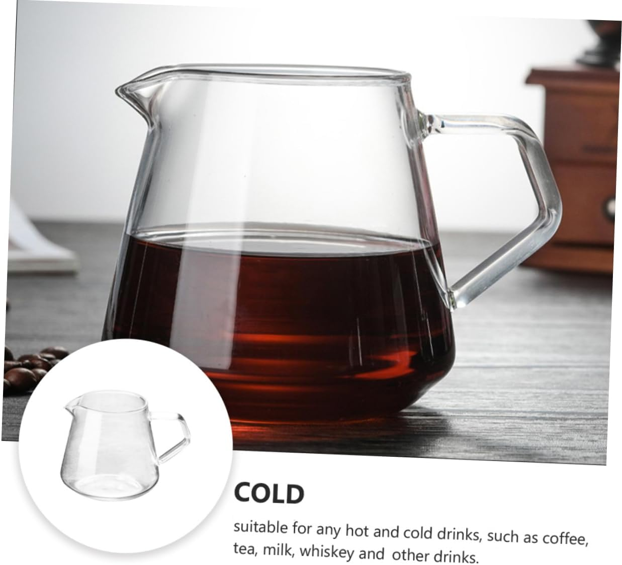 ELAYARD Heat Resistant Versatile Glass Kettle Coffee Pot for Home Use Transparent Teapot for Coffee Milk Tea Juice Suitable for Hot and Cold Drinks Restaurant Settings image number 2