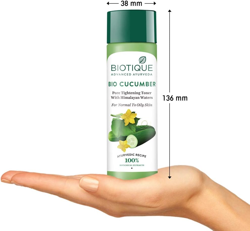 Biotique Bio Cucumber Pore Tightening Toner, 120Ml and Biotique Morning Nectar Flawless Skin Lotion for All Skin Types, 190Ml (Pack of 2) image number 5