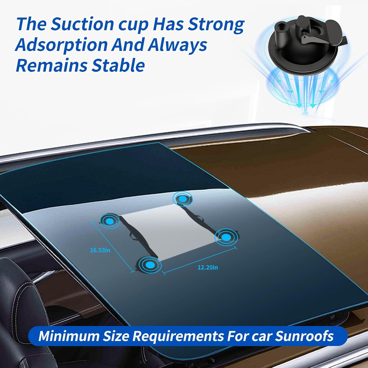 Starlink Mini Suction Cup Mount - 360&deg; Adjustable Sunroof/Rear Window/Roof Mount Kit with 4X Strong Vacuum Cups for Car, RV, Boat, Truck (Vibration-Resistant)​