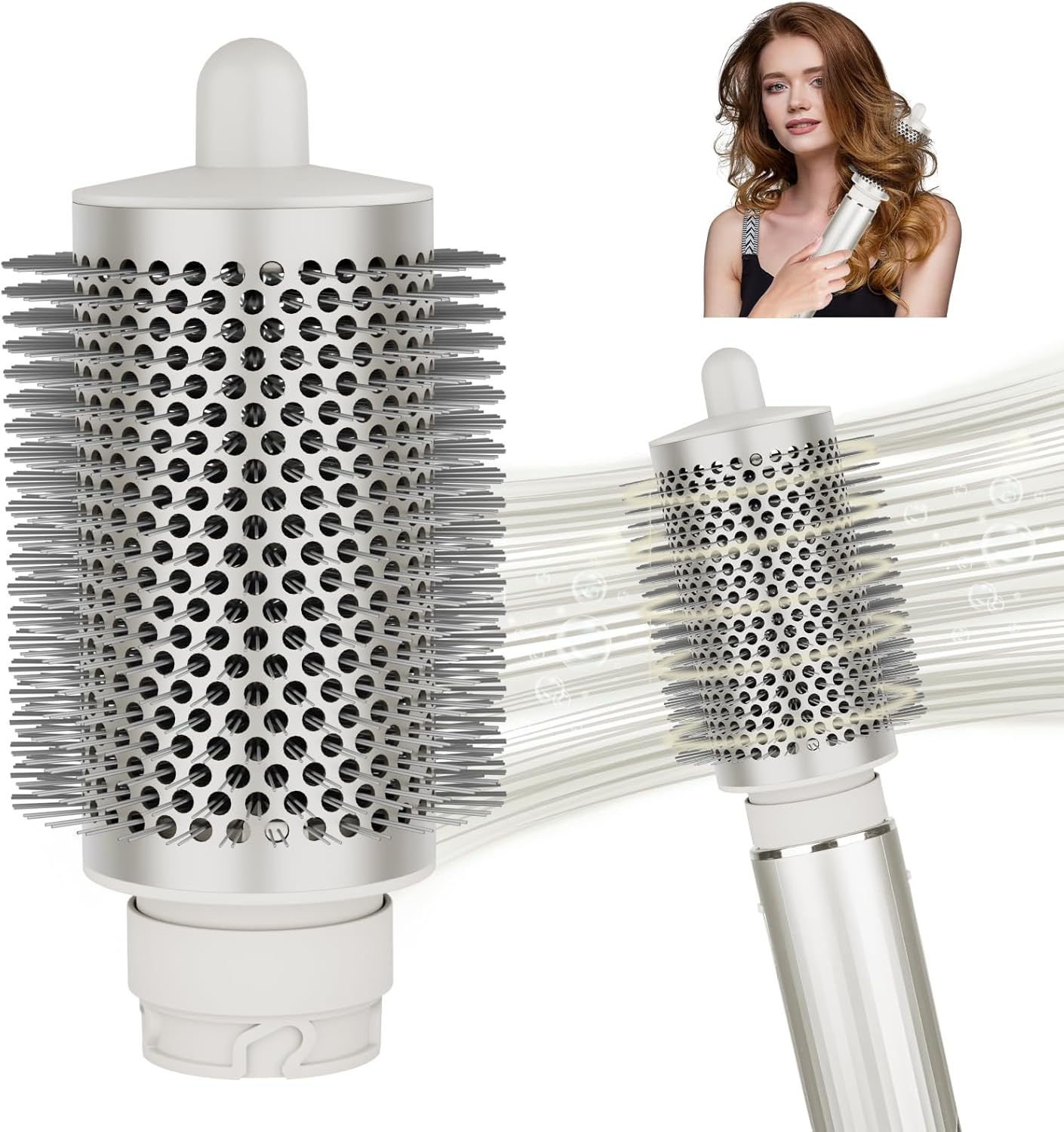 ZEPHBLOW Large round Volumizing Brush for Shark Flex Style HD430/435/440, Large round Brush Attachment Compatible with Shark Flexstyle Air Styling & Drying System, Ideal for Volumizing Styling image number 6