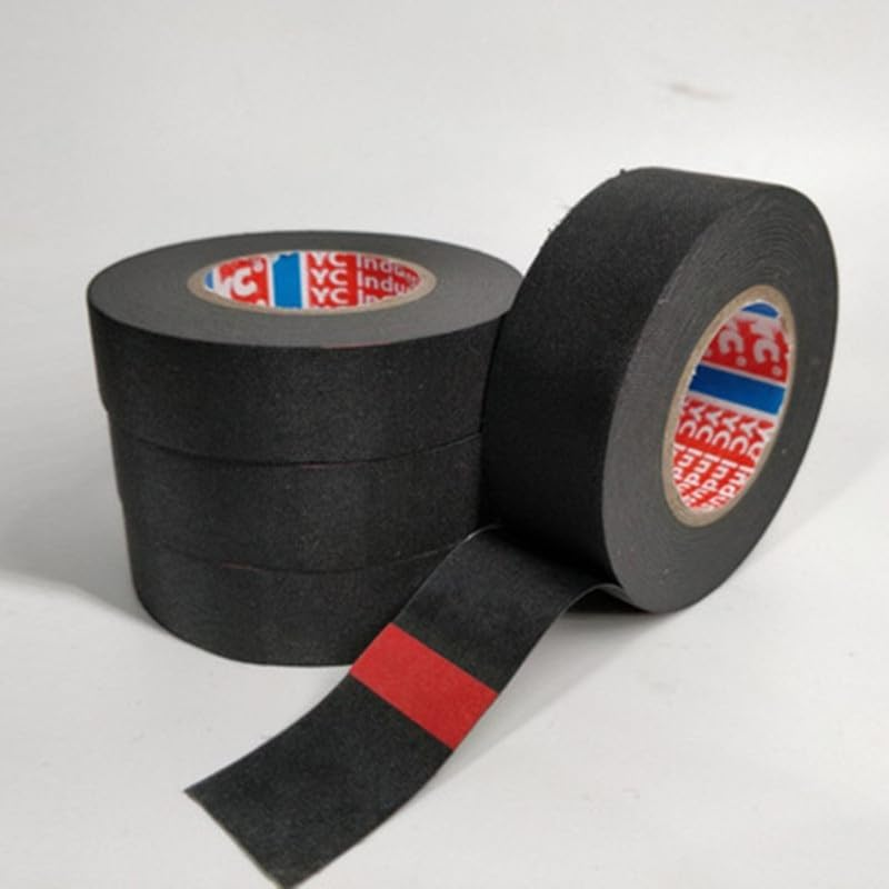 15M 9/15/19/25MM Heat-Resistant Adhesive Cloth Fabric Tape for Automotive Cable Tape Harness Wiring Loom Electrical Heat Tape (Color : 15M, Size : 15Mm) image number 3