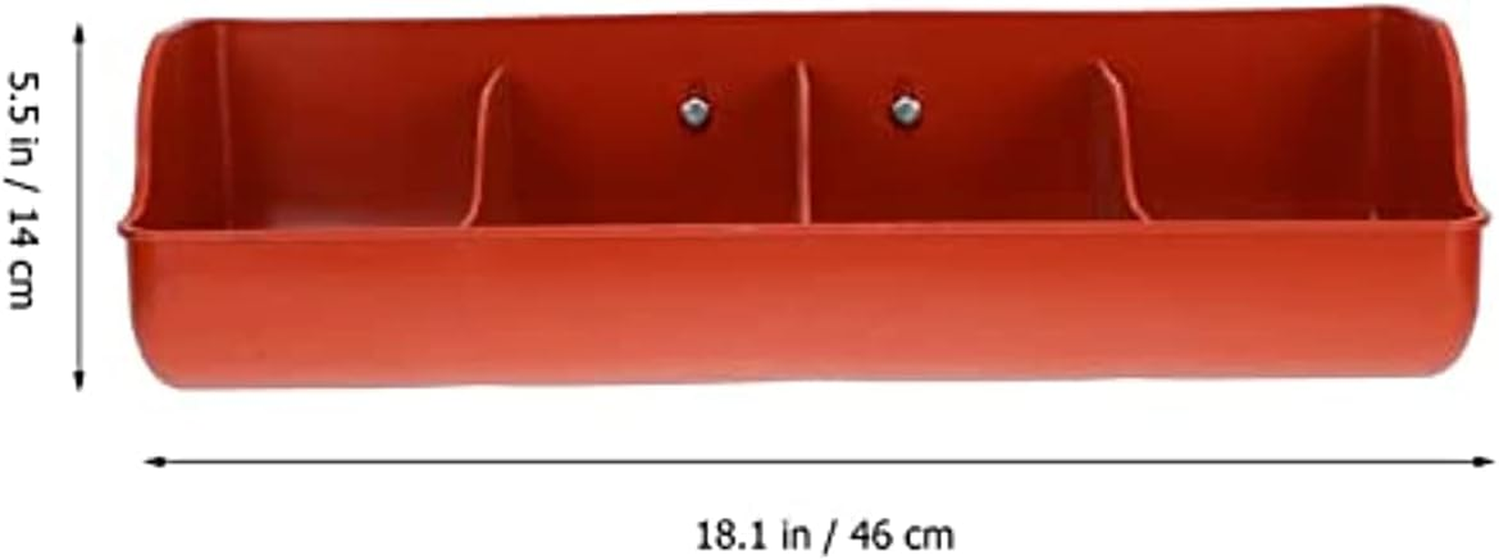 Goat Feeder for Grain, 4-Compartment Mountable Feed Trough, Plastic Fence Feeder for Pigs, for Pigs, Goat, Livestock Feeding, Qzjijosen image number 5