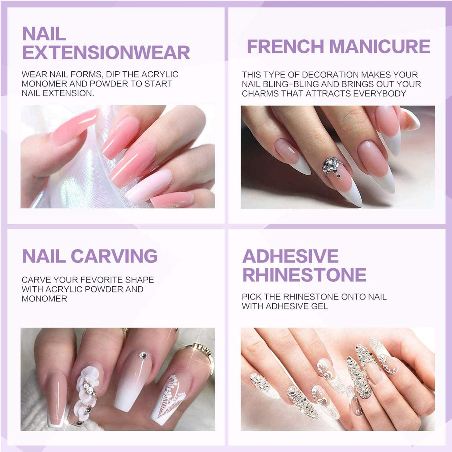 MAGIC ARMOR Acrylic Liquid Monomer 2Pcs 75Ml for Acrylic Gel Nails Professional Acrylic Powder Acrylic Liquid Low Odor Liquid Monomer Nail System for Acrylic Nails Extension Quick Dry Time image number 2