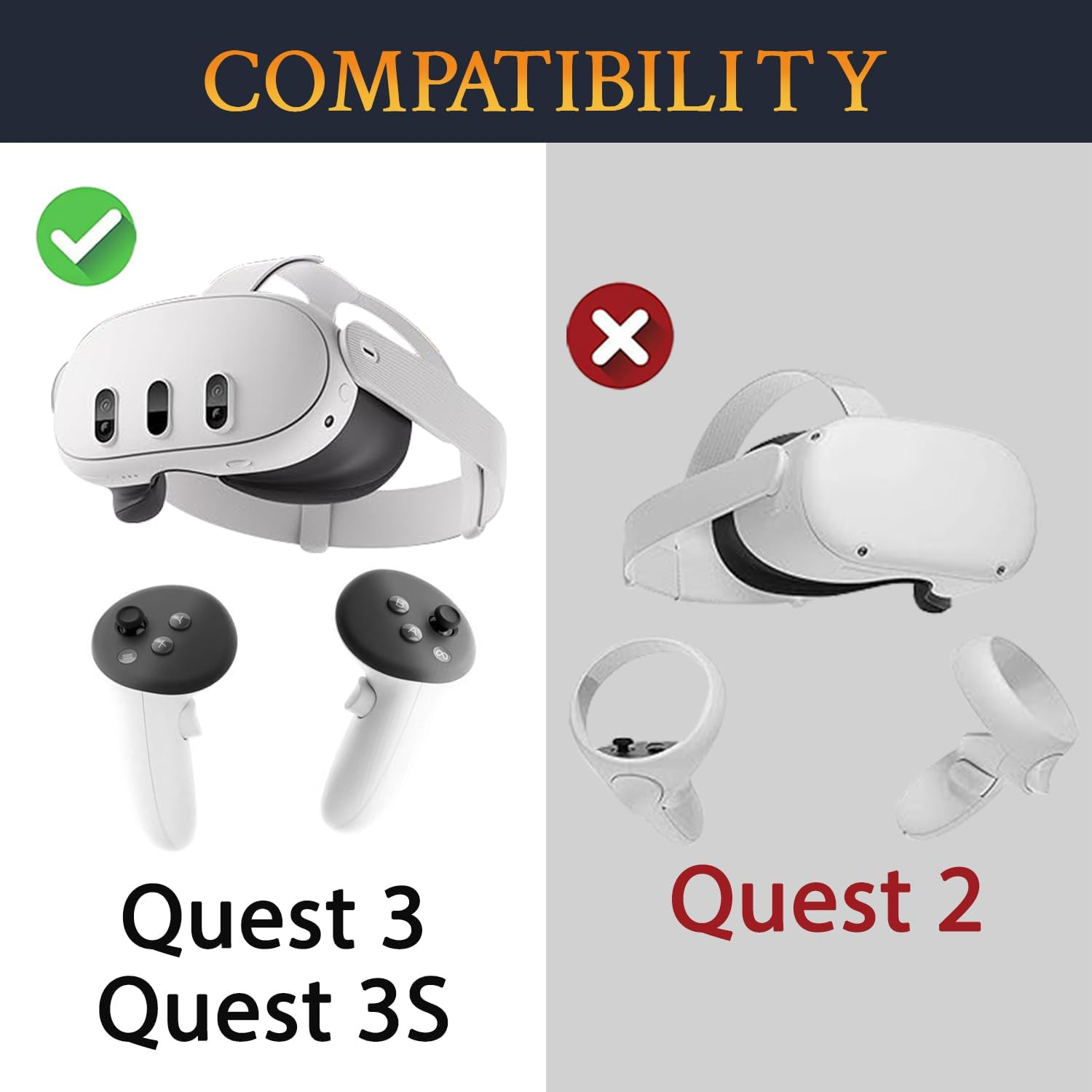 SOULWIT 1 Pair Upgraded Replacement Wrist Straps for Oculus Quest3/Quest 3, Durable & Adjustable Controller Hand Straps for Meta Quest3S/Quest 3S, Easy DIY Installation - White image number 2