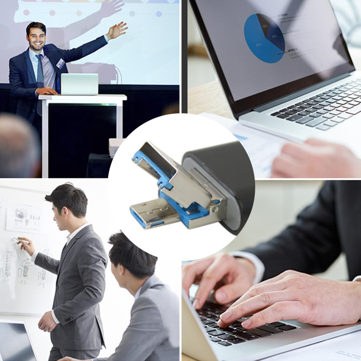 Weistiy 64GB USB 3.0 Metal Drive Flash Drives USB Flash Disk Stick for I-Phone 7 8 11 12 13 Pro Max U Disk USB OTG Flash Drive Memory Stick Storage (Black) image number 1