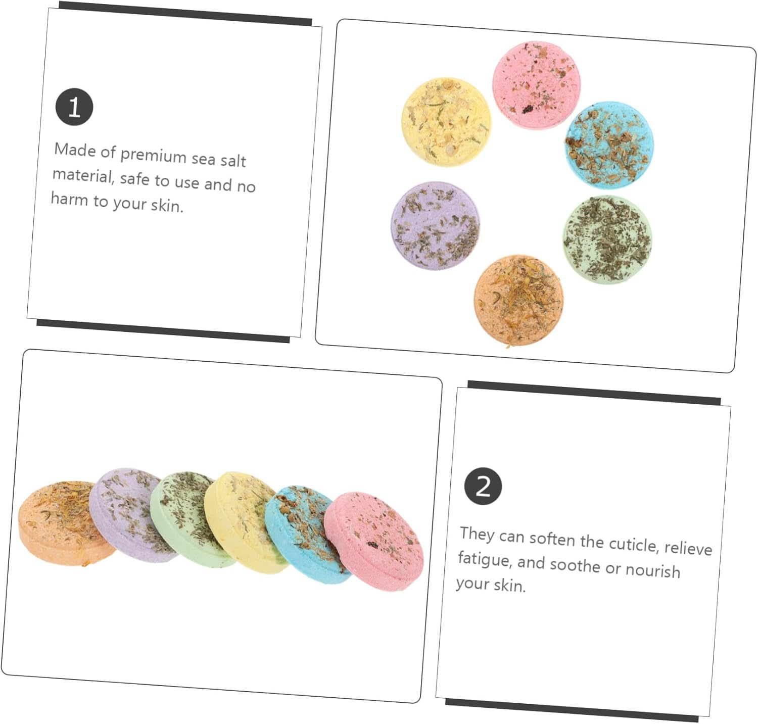 PACKOVE 6Pcs Aromatherapy Shower Steamers 45G Jasmine Mint Lavender Orange Ocean Rose Moisturizing Bath Aroma Sheets for Relaxation Spa Women image number 1