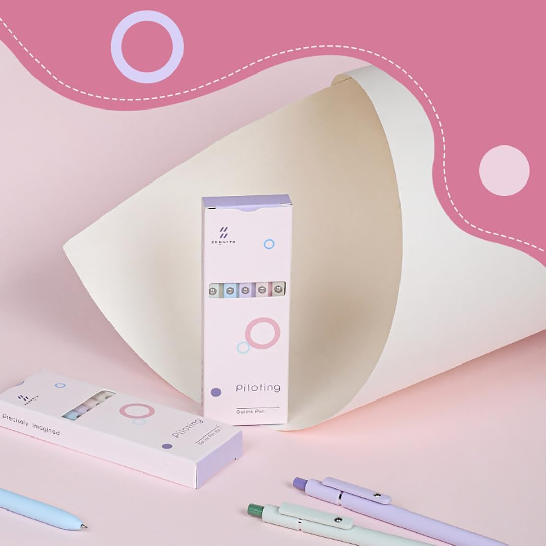 KAPASKI Gel Pens, 5 Pcs 0.5Mm Black Ink Pens Fine Point Smooth Writing Pens with Silicone Grip, High-End Series Metal Clip Retractable Pens for Journaling Note Taking image number 1