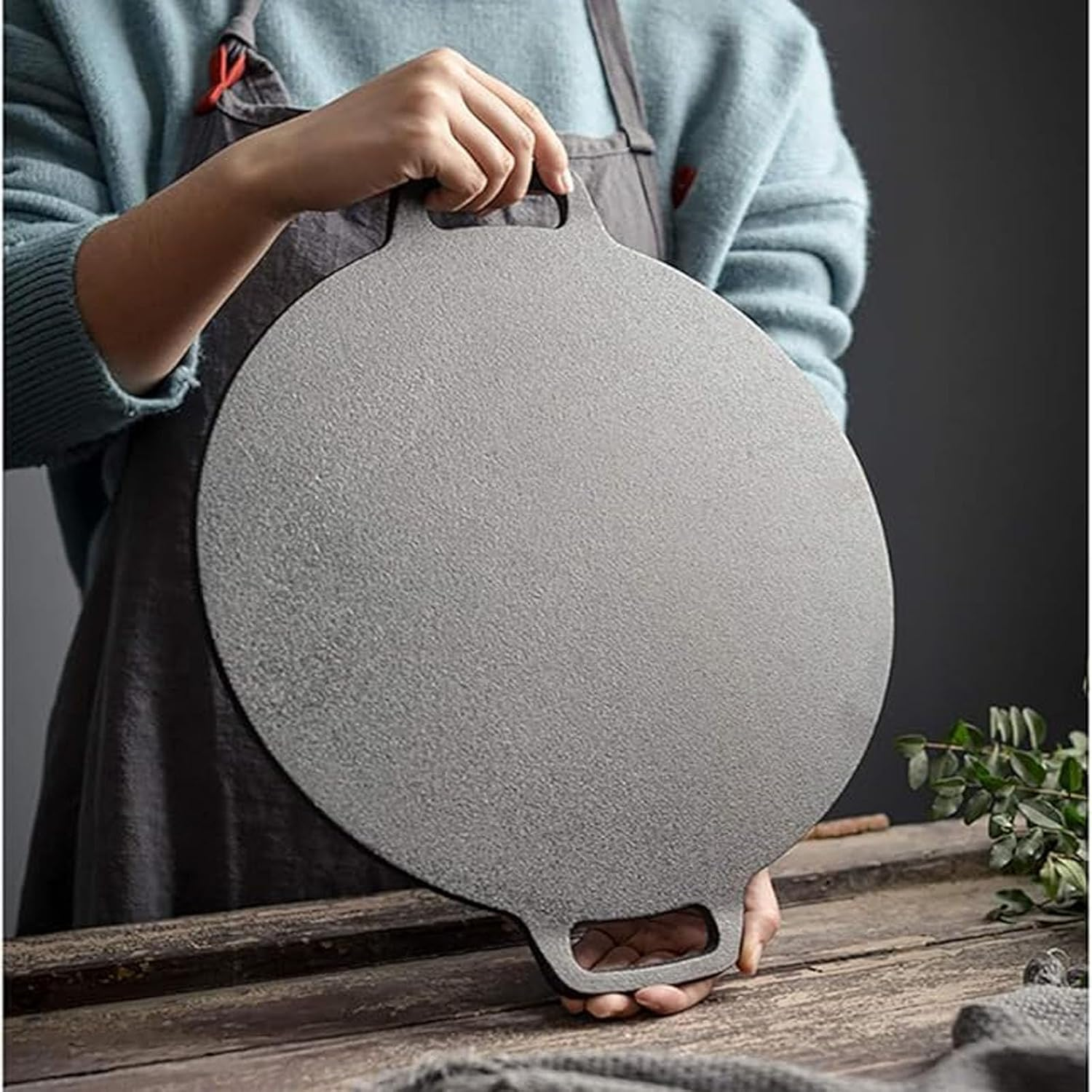 Korean Style BBQ Grill Pan for Stove Top, Camping and IH, 10" round Griddle with Double Bottom, Non-Stick Coating Frying Pan image number 4