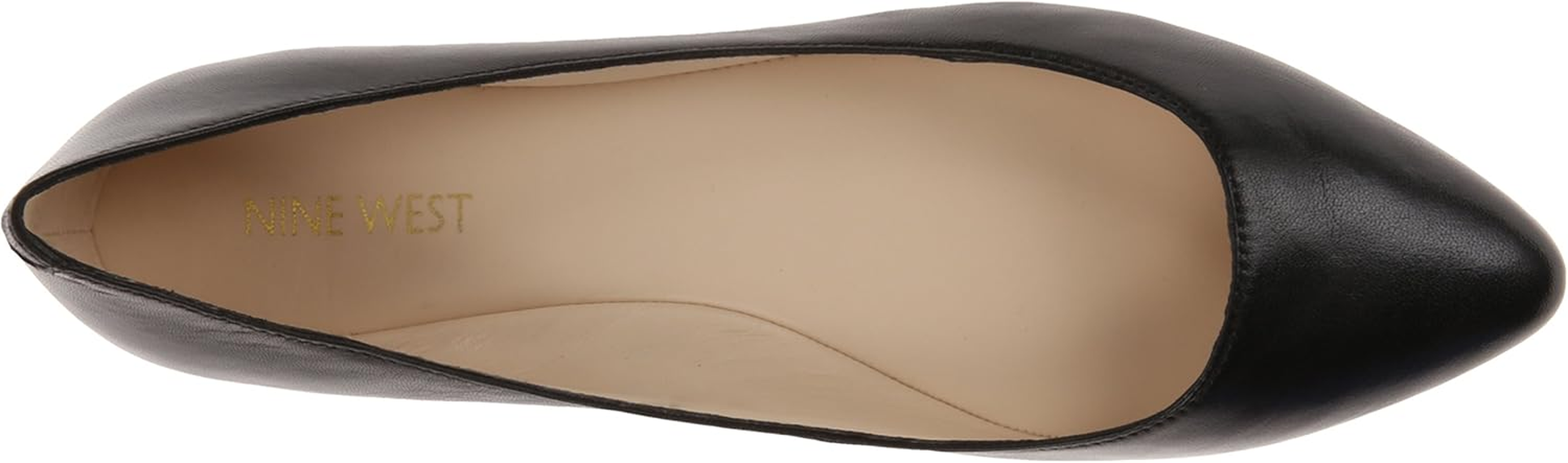 NINE WEST Womens Speakup Pointy Toe Slip on Ballet Flat, Black, 7.5