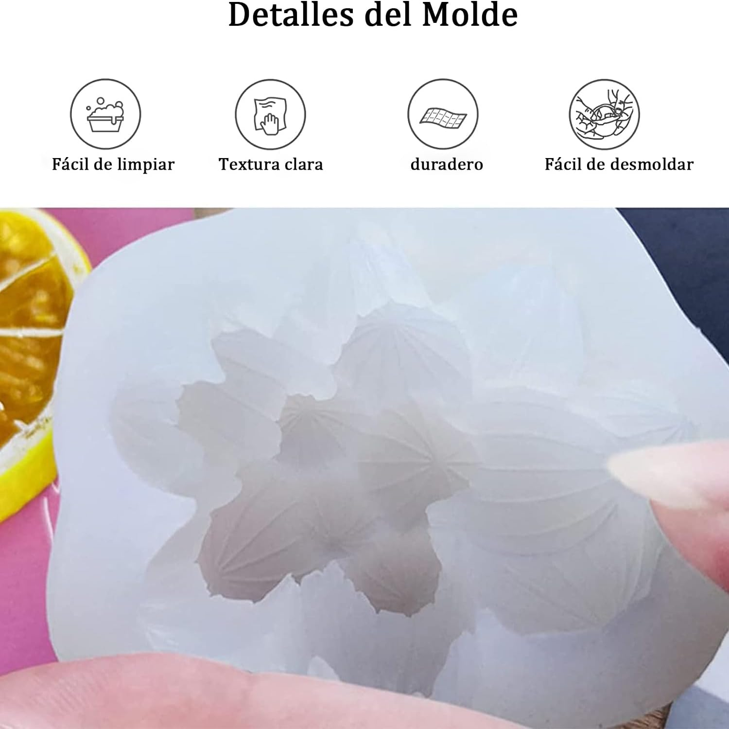 Moldes Para Velas De Silicona, 9 Piezas Moldes De Velas 3D Para Plantas, Moldes De Silicona Para Velas De Cactus Y Suculenta,Fundici&oacute;n De Resina, Molde De Jab&oacute;n Para Pasteles Y Postres image number 3