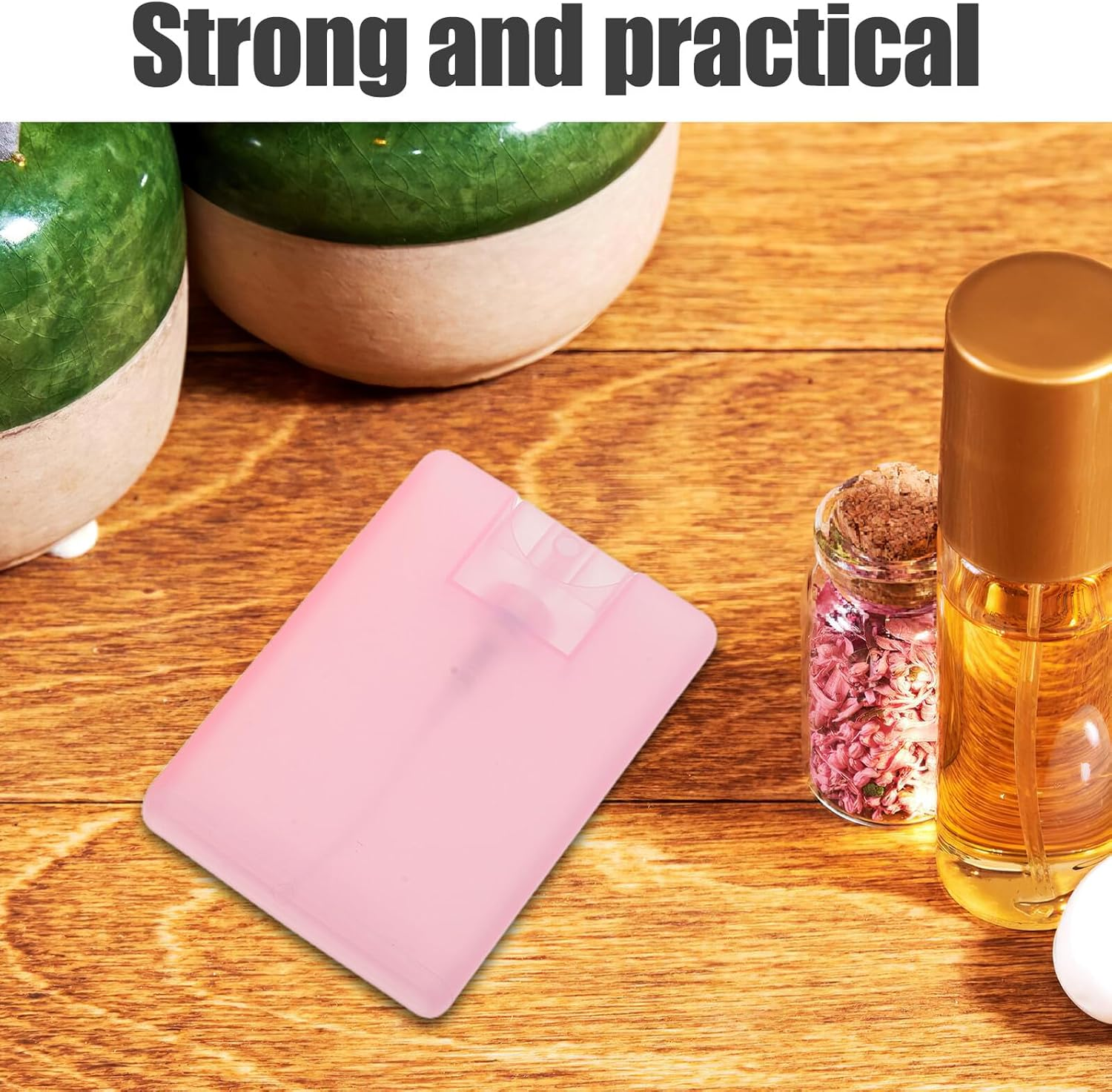 MUSISALY 30Pcs Card Spray Perfume Bottles Refillable Portable Mini Atomizer for Essential Oils Facial Mists Air Fresheners Lightweight Travel Containers in Transparent Light Orange image number 2