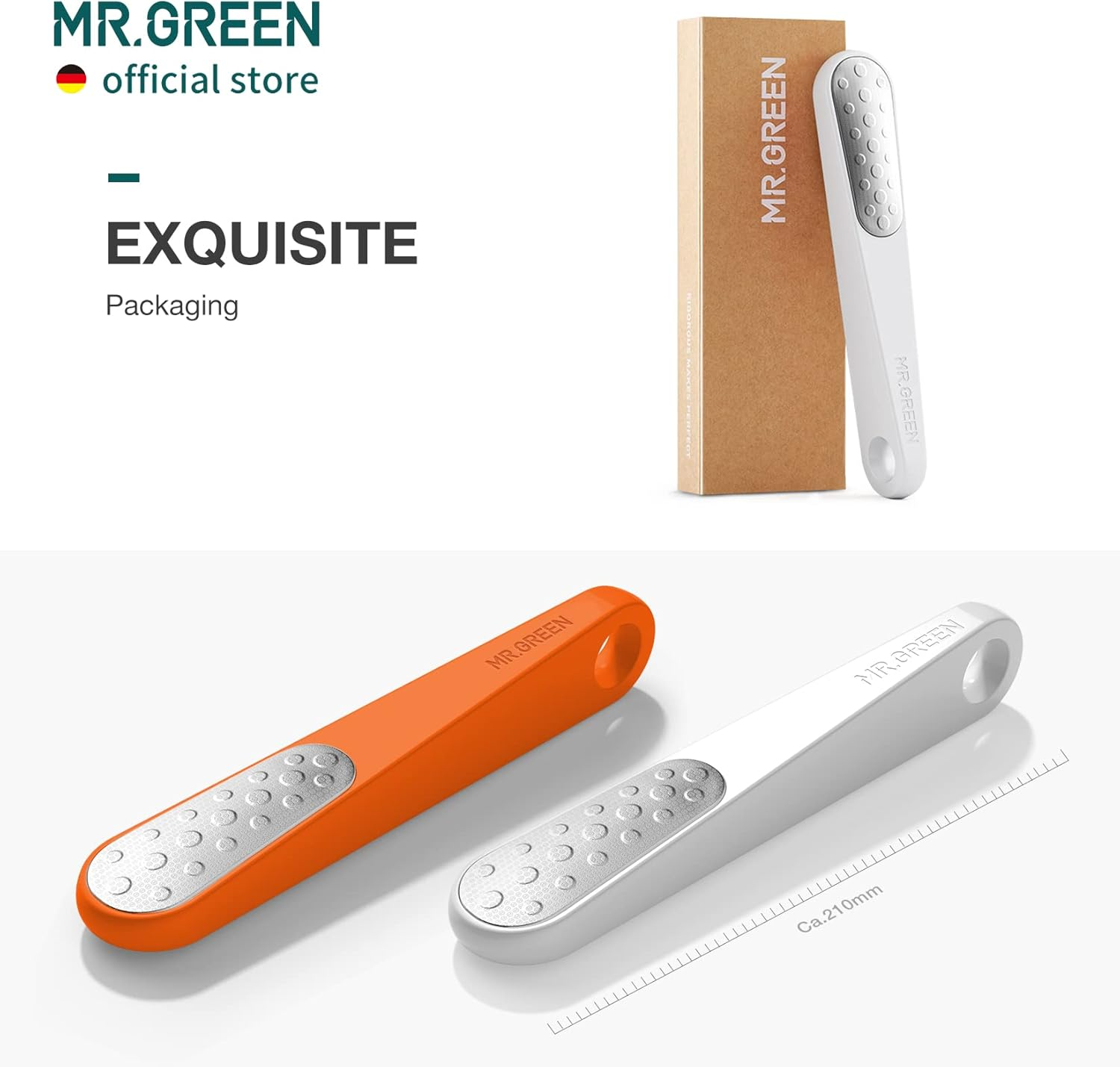 MR.GREEN Foot File Double Sided Callus Remover for Dead Skin Professional Pedicure Tools Callous Scraper Foot Sander Heel Filer (White) image number 4