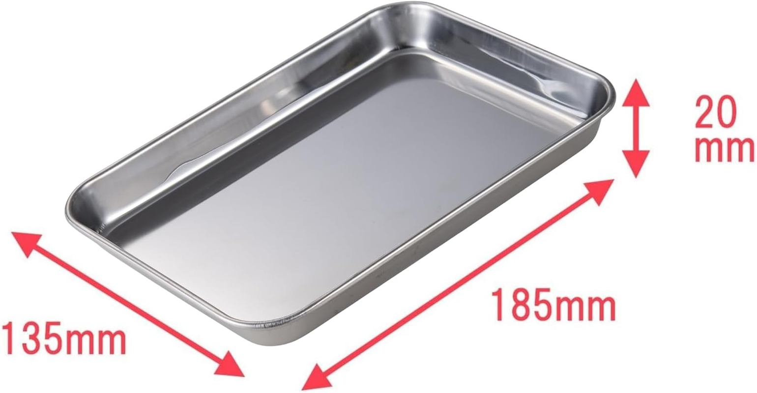 Takagi Stainless Steel Square Tray, Medium, Takagi image number 3