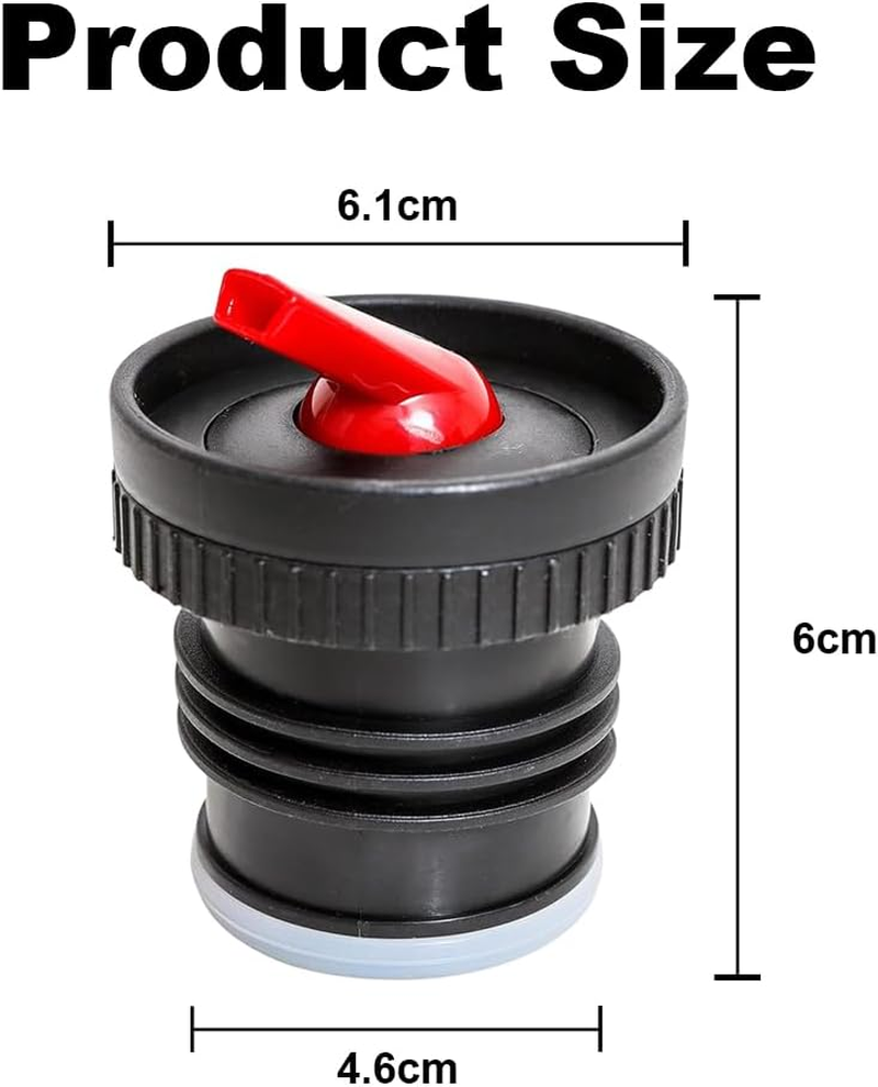 Thermos Stopper Pi-Co De Mate Replacement for Stan-Ley Clas-Sic Vacuum Insulated Wide Mouth Bottle,Vacuum Cup Insulated Accessories,Leakproof Splashproof Black-Red (1QT, 1.1QT, 1.5QT, 2QT, 2.5QT) image number 4