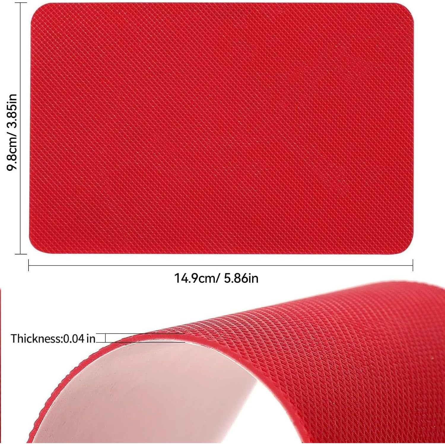 4 Pack Non-Slip Shoe Bottom Protector,Shoe Gummies on Bottom for High-Heels Leather Shoes,Grip Pads,Shoes Cover Bottoms for Women (Red) image number 6