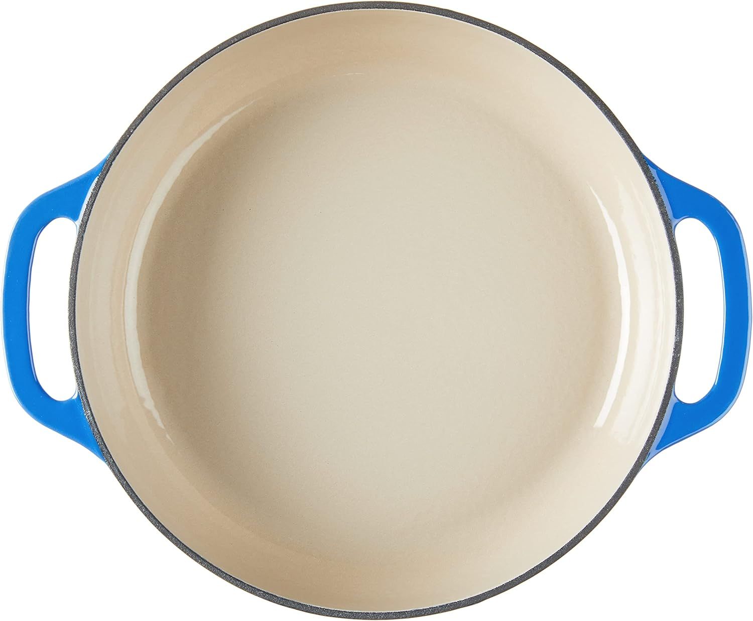 Lodge 3.6 Quart Enameled Cast Iron Oval Casserole with Lid &ndash; Dual Handles &ndash; Oven Safe up to 500&deg; F or on Stovetop - Use to Marinate, Cook, Bake, Refrigerate and Serve &ndash; Caribbean Blue image number 4