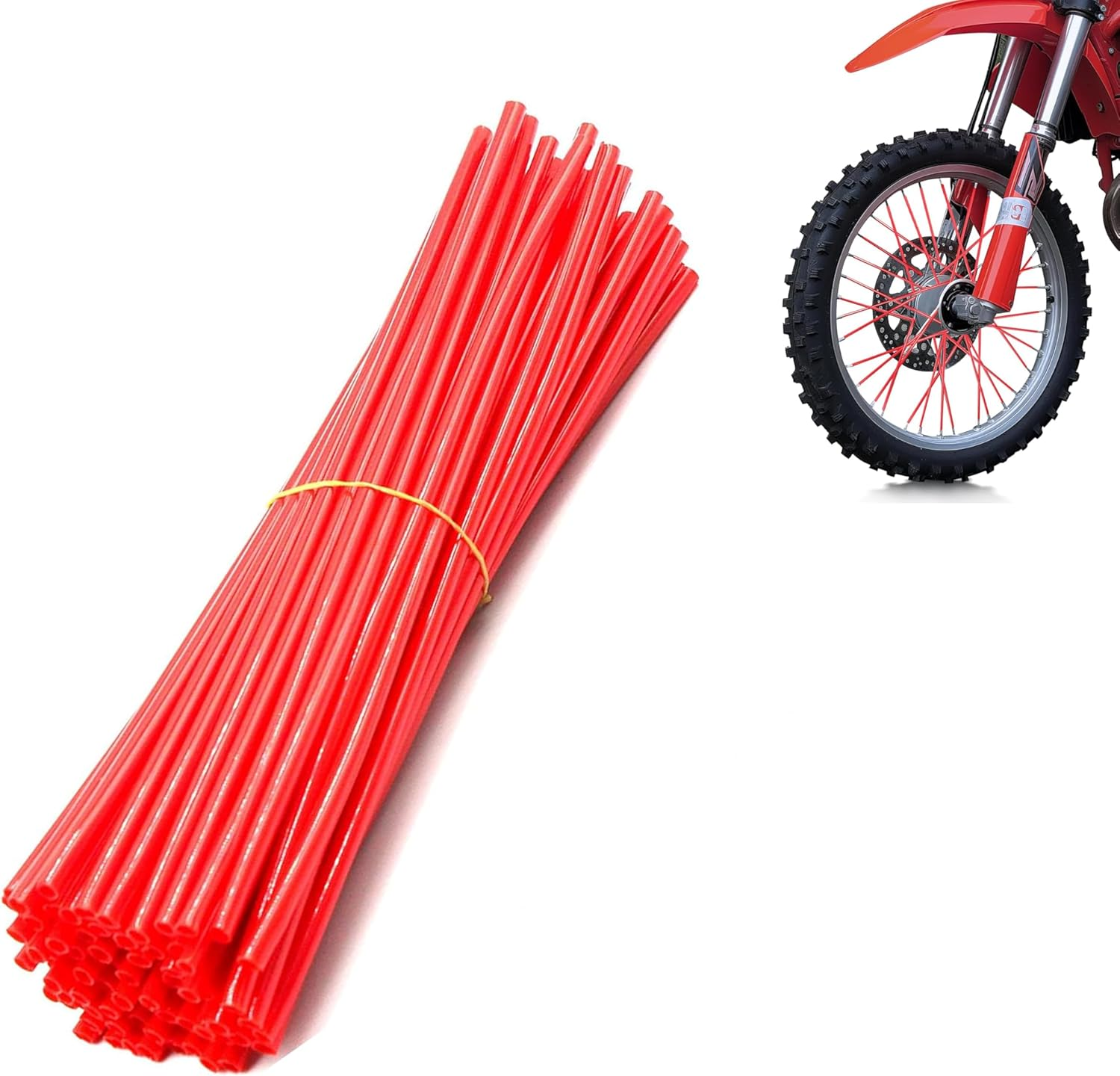 72-Pack Universal Spoke Protector Guards for Bikes, Motorcycles, Wheelchairs & Off-Road Vehicles - Durable Spoke Decorations for 8"-21" Rims (Black)