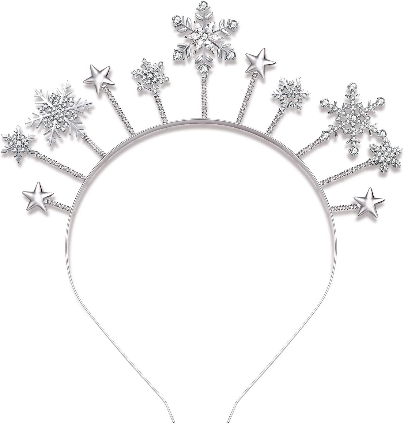 NVENF Christmas Headbands Festive Holiday Hairband for Women Xmas Tree Elk Snowflake Headbands Christmas Party Headwear Gifts