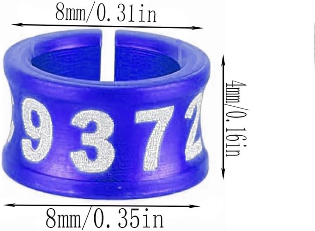 Naisfei Pack of 20 Bird Foot Rings, Inner Diameter Approx. 6 Mm, Open Bird Ring, for Birds, Parrots, Pigeons, Chicks (Mixed Colours)