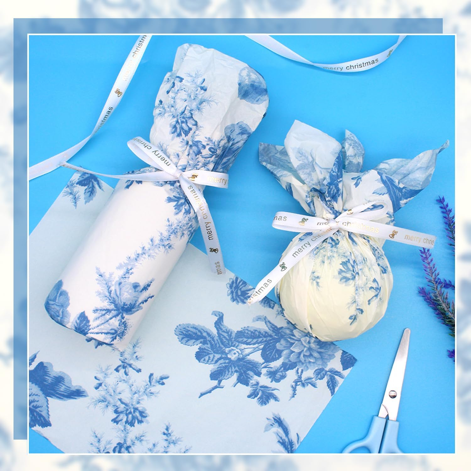 Benvo 20 Sheets Floral Print Tissue Paper 20 Inch X 29 Inch Decoupage Paper Decorative Tissue Paper Gift Wrapping Paper Flower DIY Art Craft Paper for Spring Wedding Birthday Baby Shower(Style B) image number 6