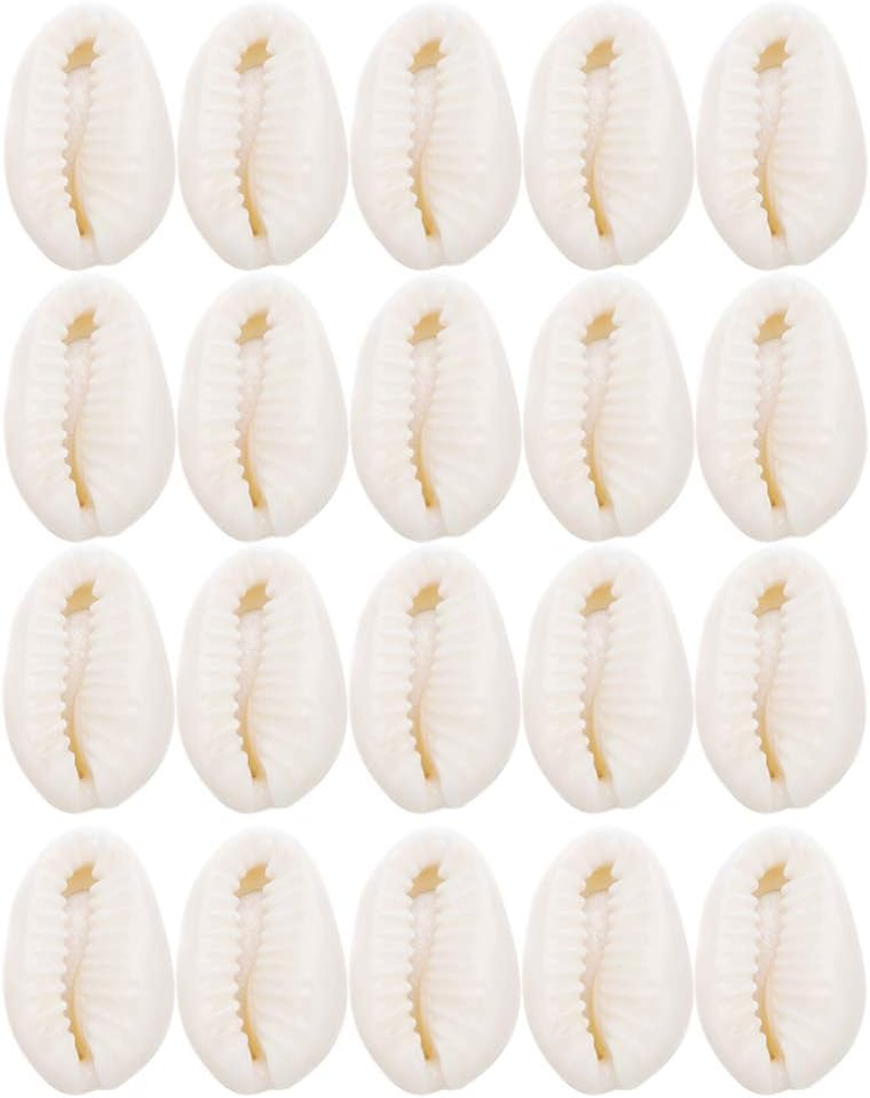 KESYOO 40Pcs 15X22Mm Cowrie Shells for Jewelry Making - Irregular Beach Charms, Crafts DIY Ocean Pendants for Earring, Bracelet, Necklace image number 5