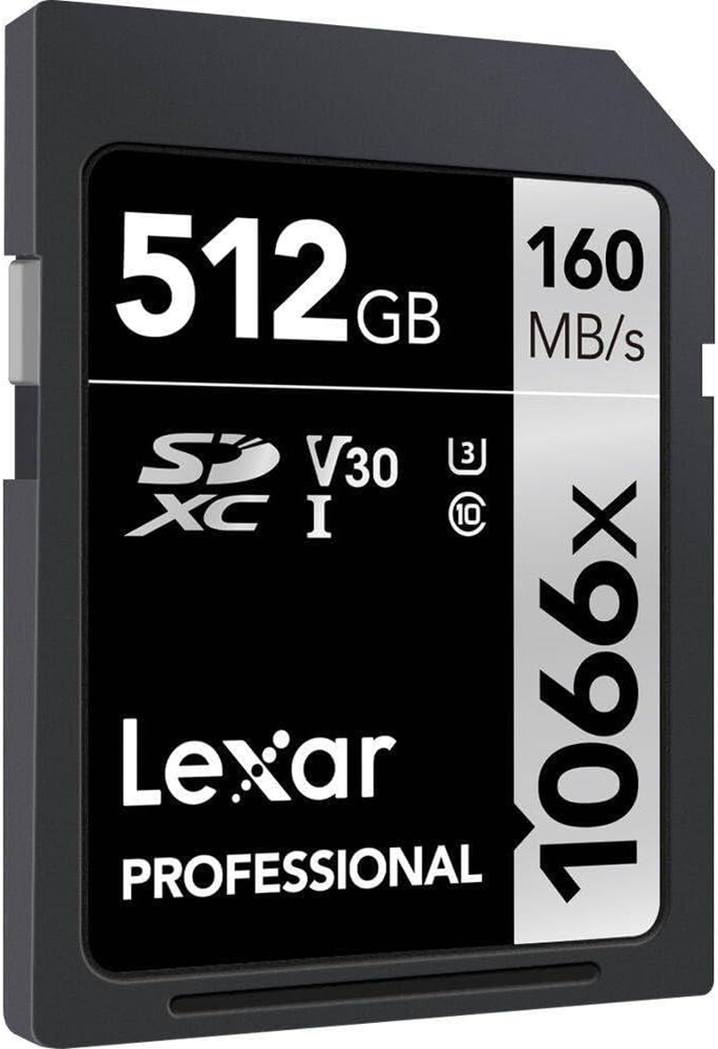 Lexar Professional 1066X SDXC SD Card, 512 GB Capacity