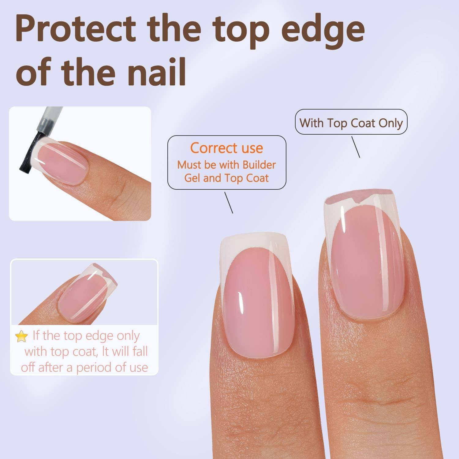 Misssix French Gel Nail Tips 160 Pcs French Tip Press on Nails Short Square Pink No Need to File Predurable Tips Fake Nails for DIY Nails 16 Sizes image number 5