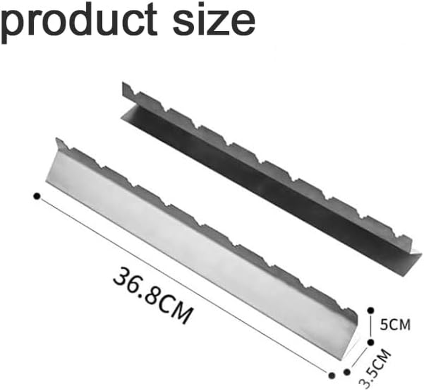 WEZCHUGHAOL Kabob Skewers Rack Set of 2, Stainless Steel Skewers Holder with 9 Notch Compatible with Wood, Bamboo, Round, Metal, Flat Skewers for Grilling, BBQ Grilling Accessories