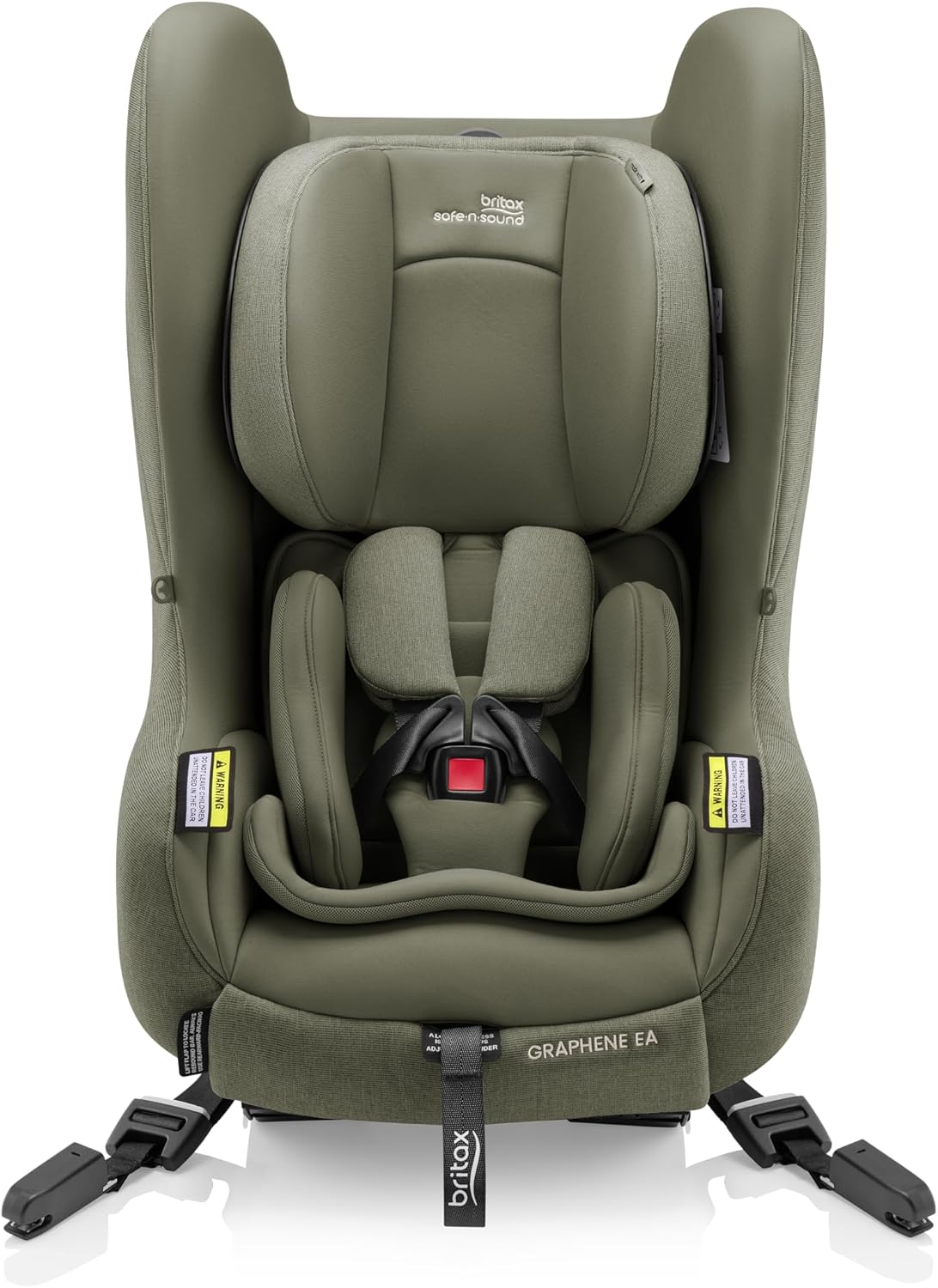 Graphene EA Style Convertible Car Seat Dark Olive, Compact Design, Easy Adjust Headrest, Isofix Installation, Extended Rearward Facing, Side Impact Cushion Technology (3712)