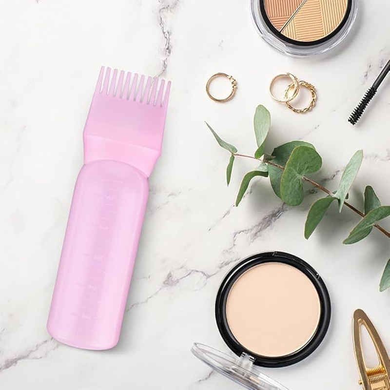 4 Pcs Root Comb Applicator Bottle, 6 Ounce Hair Root Comb Color with Graduated Scale, Hair Coloring, Dye and Scalp Treament image number 1