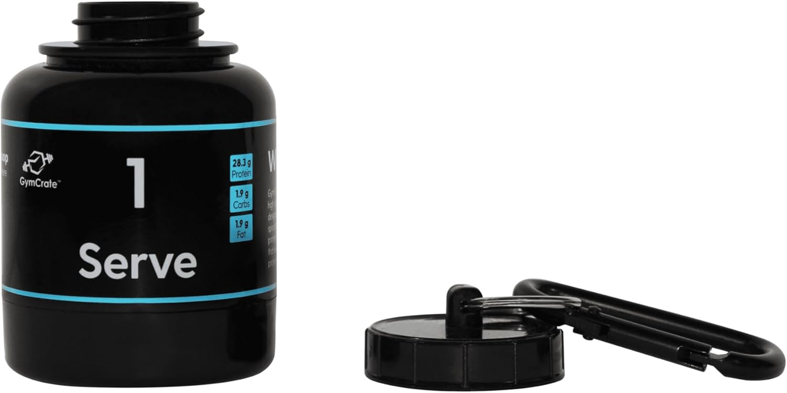 Gymcrate Portable Scoop - Protein Powder and Supplement Funnel Keychain - Protein Powder Container, Durable Metal Keychain, Portable Container for the Gym, Workouts, Travel, Men and Women