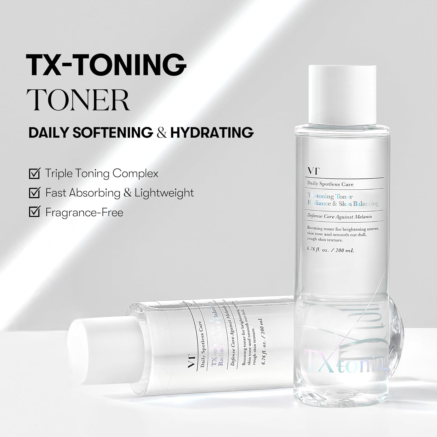 VT COSMETICS TX Toning Facial Toner with Tranexamic Acid, Niacinamide & Glutathione, Hydrating, Refreshing Toner, Dark Spots, Exfoliating, Sensitive Skin Care, Korean Skincare, Fragrance-Free