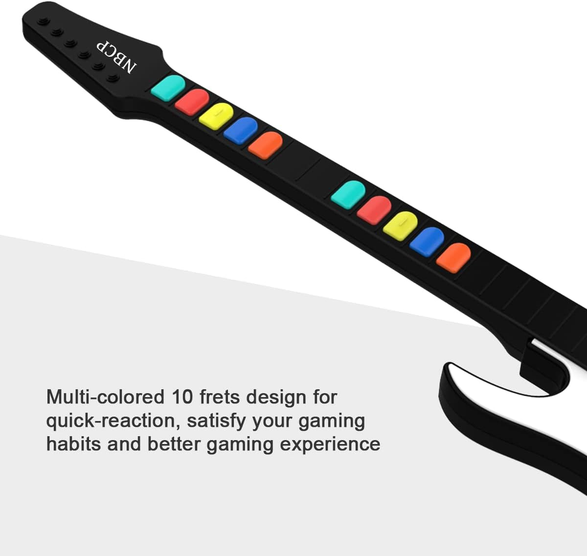 Wii Guitar Hero for Wii Controller Wireless Compatible with Guitar Hero Wii Rock Band 2 Games Guitar Hero World Tour Bundle (White Color ) image number 2