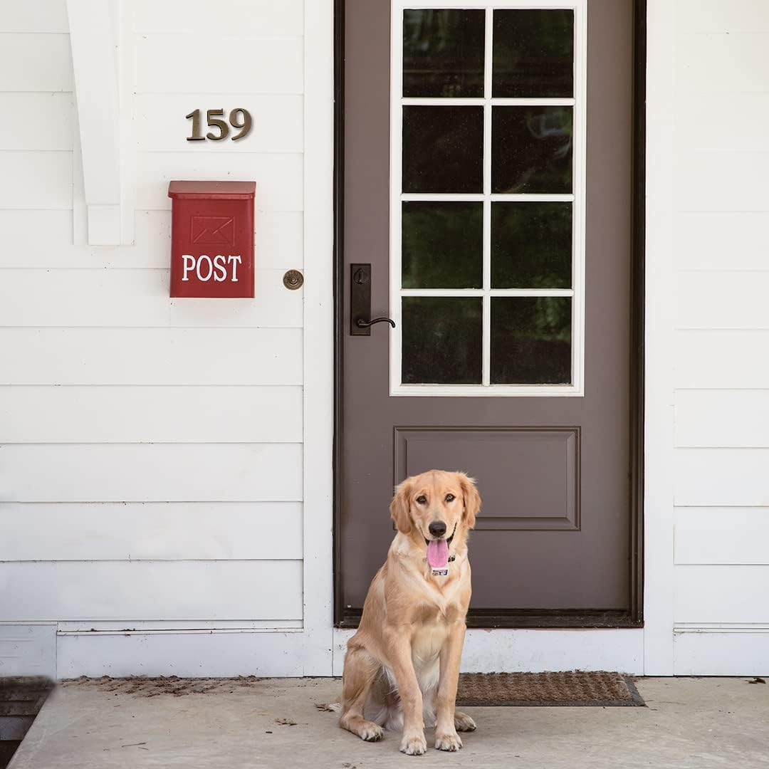 Zayookey Metal House Number Antique 4 Inches (10 Cm) Modern Self-Adhesive Door Numbers House Address Numbers Plaque Street Metal House Number (Door Number 2) - Door Number 0 image number 5