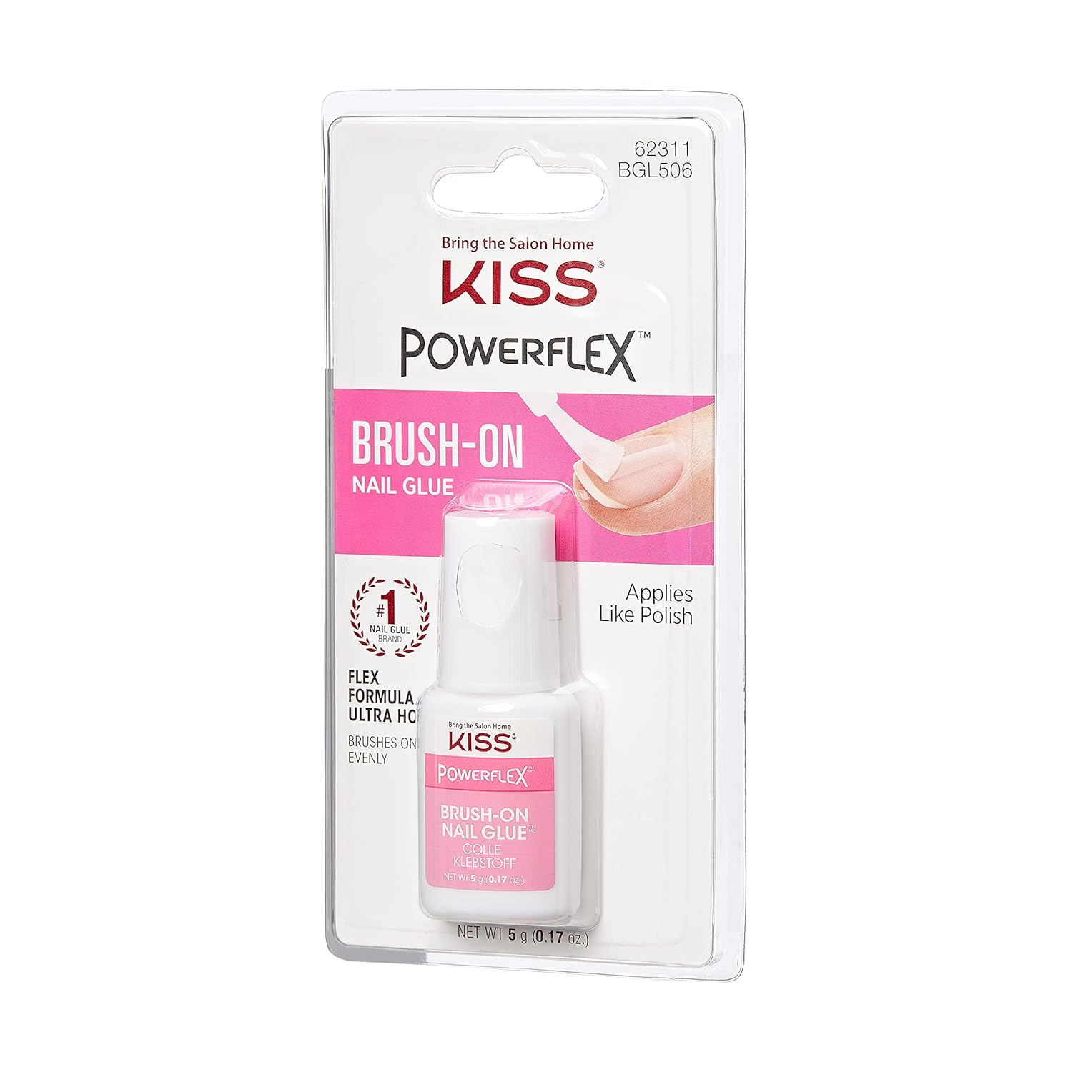 Kiss Powerflex Brush on Nail Glue 0.17 Ounce (Pack of 3) image number 2