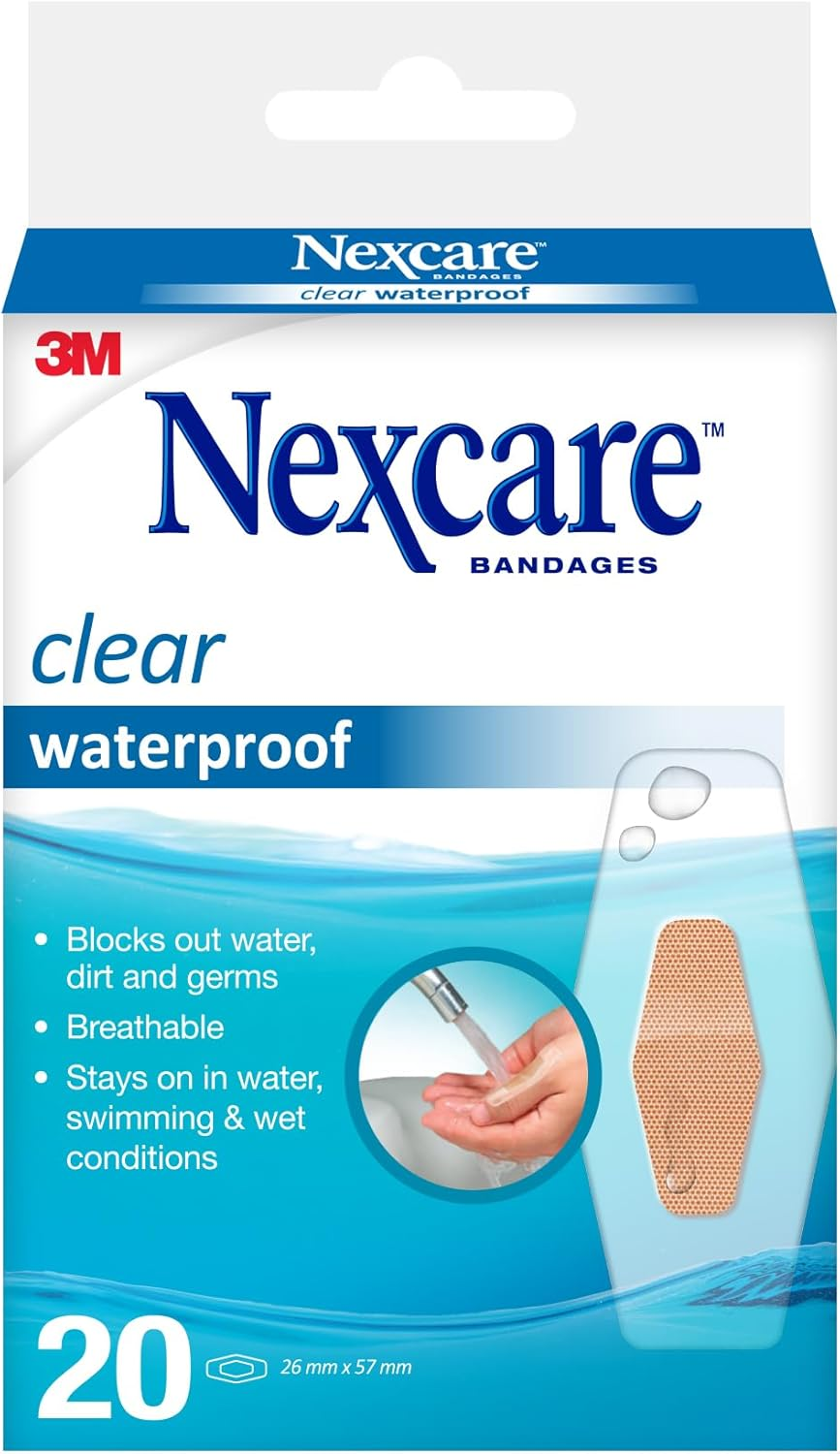 Nexcare 586-20PBANZ Clear Waterproof Bandages (Pack of 20) image number 1