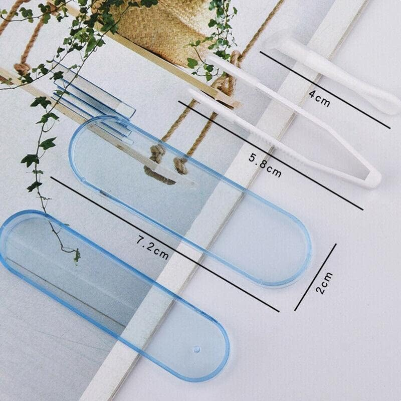 AIMALL Contact Lens Tweezers Stick Inserter Remover Tool Kit Tip Storage Case Box Set - Precision Tweezers & Stick, Portable Compact Design for Travel