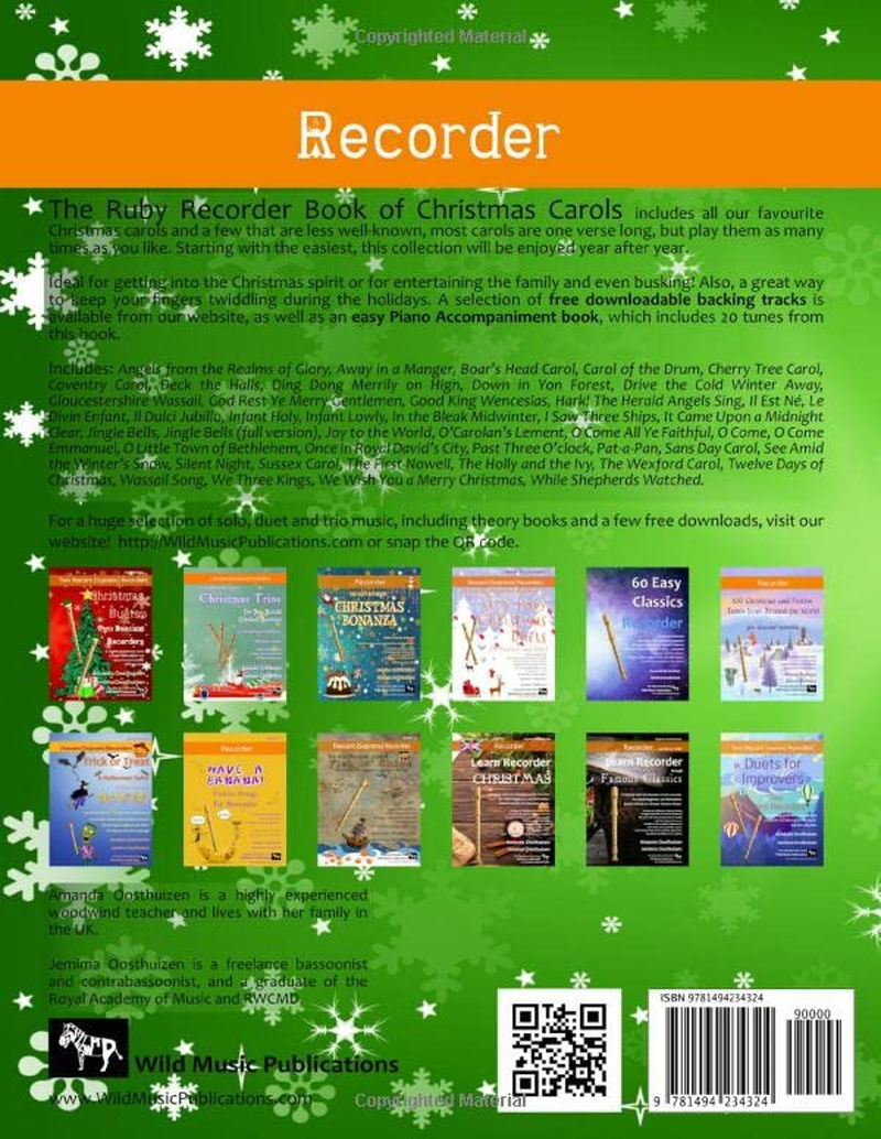 The Ruby Recorder Book of Christmas Carols: 40 Traditional Christmas Carols Arranged Especially for Recorder image number 1