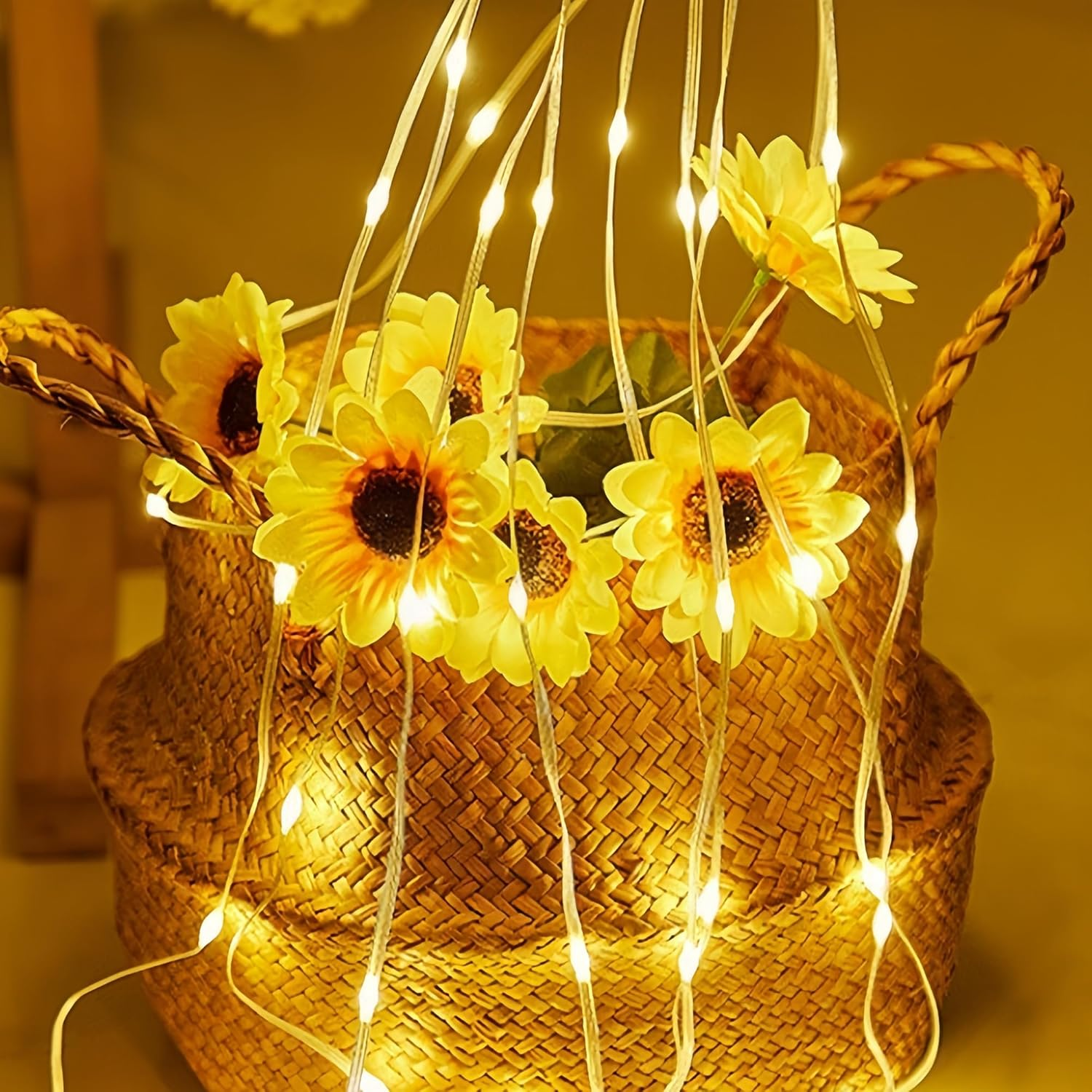 Clearhill 3 * 3Curtain String Lights 300LED Warm 8 Modes Soft Wire Curtain Lights with Remote & Timer, USB Operated, Waterproof for Indoor/Outdoor Decorations，Bedroom，Wedding，Party image number 4