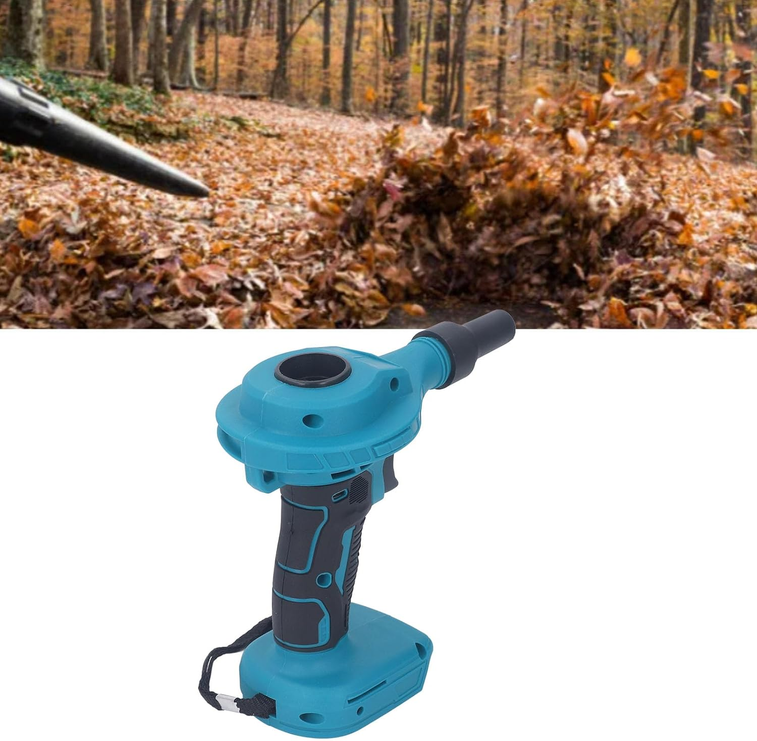 Electric Leaf Blower, Electric Air Duster Portable Air Blower with 2 Nozzles, Rechargeable Cordless Air Duster BL1830 BL1840 BL1850 BL1860 Interface, Battery Not Included image number 6