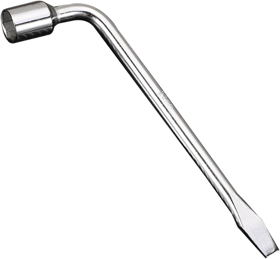 UHANBUT 17Mm Car Spare Tire Lug Wrench, L Type Automotive Tire Replacement Tool with Hexagon Slotted End, Universal Steel Vehicle Socket Repair Accessories for Jack (17Mm) image number 6