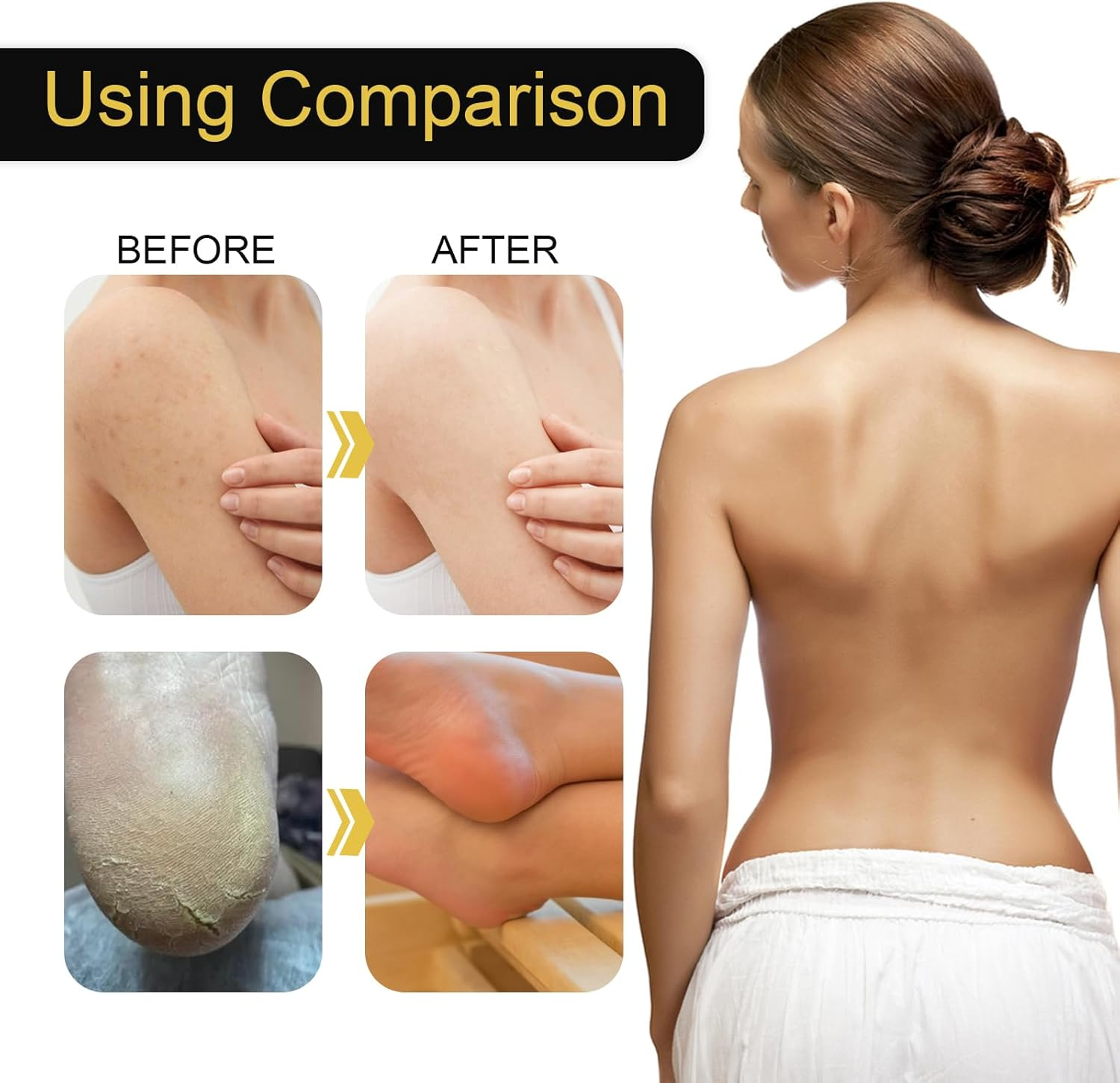 Vitamin C Body Oil for Women, Massage Body Oil for Dry Skin, Absorbing & anti Winkle, Anti-Aging Repair for Brightening and Even Skin Tone, Deeply Nourishing Dry Skin Non-Greasy (2Pcs) - 3Pcs image number 4