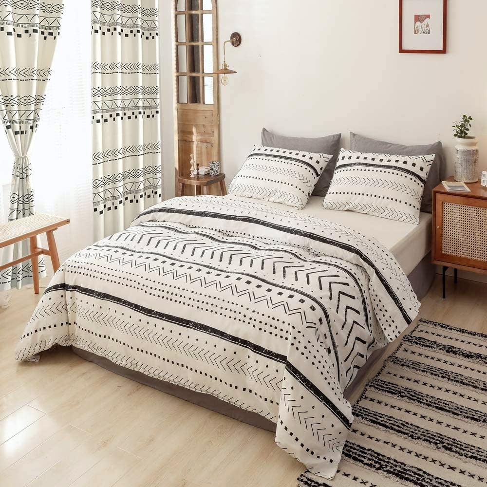 Cream Black Curtains for Living Room,Boho Chic Decor,Single Panel,Semi Blackout/Privacy,Accordion Door Curtain for Bedroom Doorway Balcony Interior Shower Bifold Door,80 Inch Length,Natural Beige