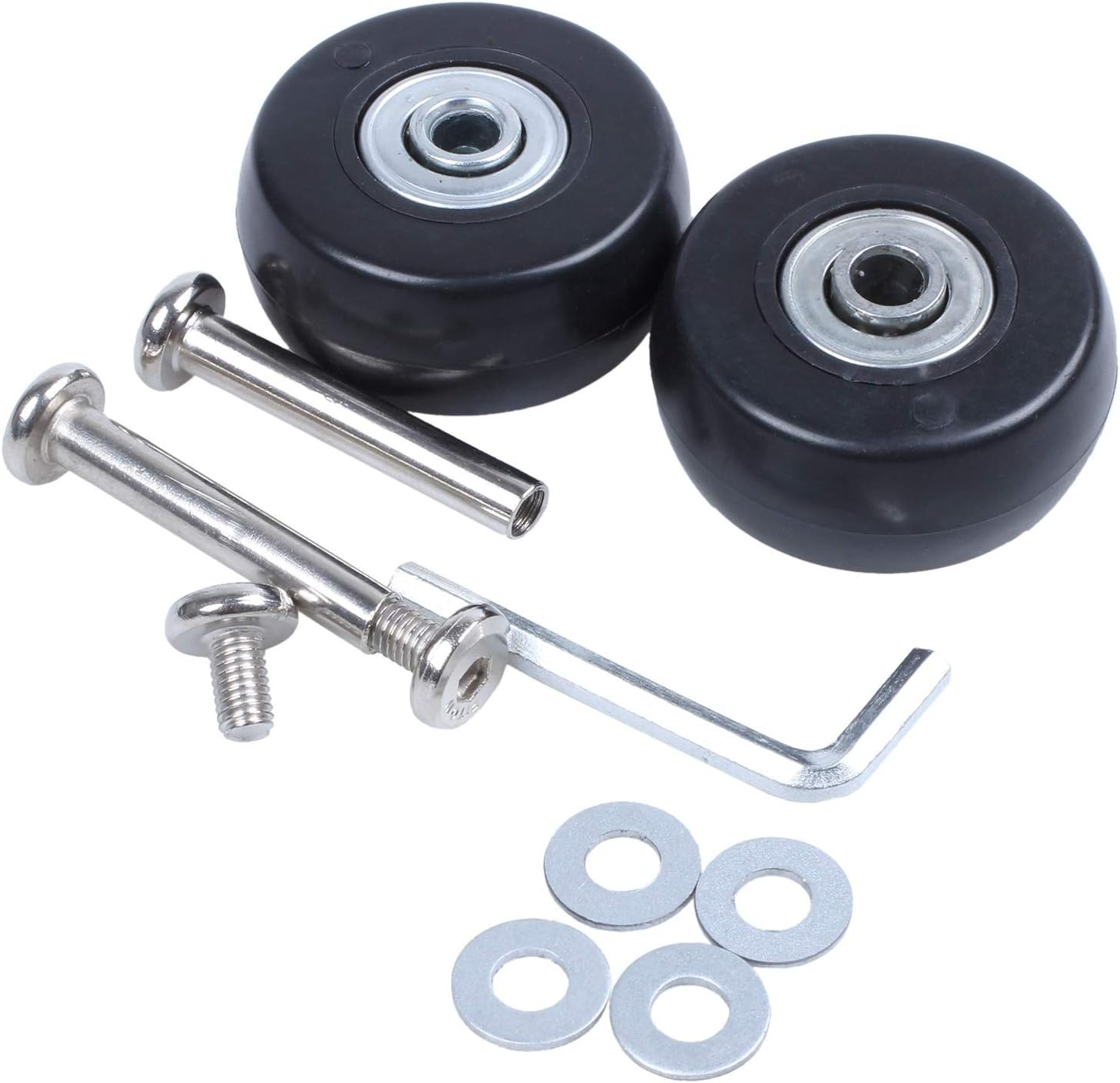 Josenidny 2 Sets of Luggage Suitcase Replacement Wheels Axles Deluxe Repair OD 40Mm image number 3