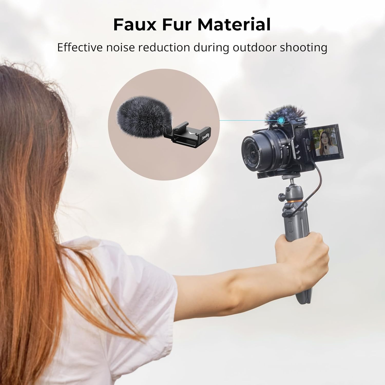 Smallrig Cold Shoe Adapter with Windshield for Sony ZV-1F / ZV-E10 and ZV-1-3526 image number 5