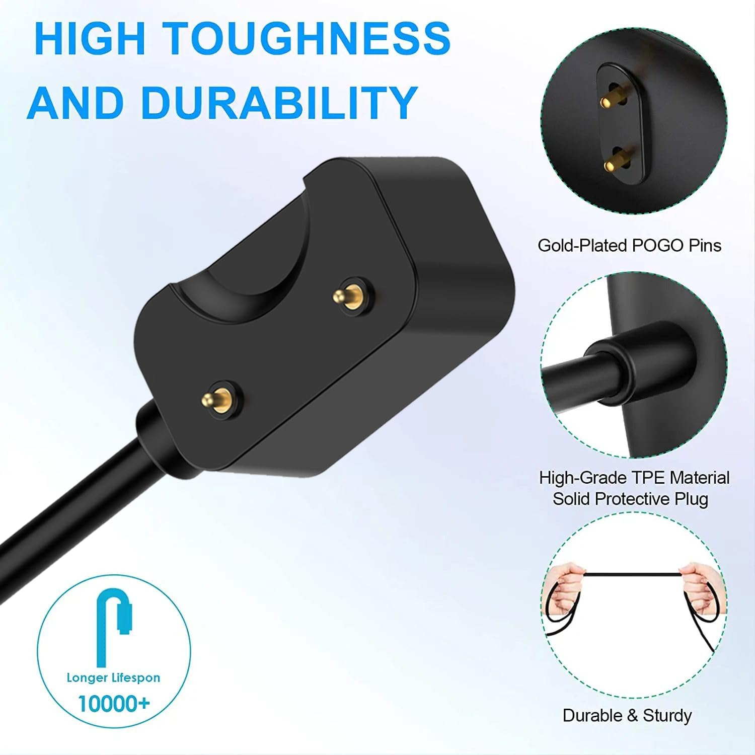 USTIYA USB-C Charger Smartwatch for Samsung Galaxy Fit 3 SM-R390 Adaptador Replacement USB Adapter Cables Band Charging Accesorios